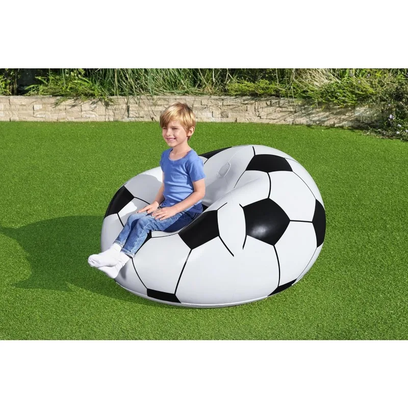 

1Pc Inflatable Football Sofa, Lightweight PVC Lazy Couch Chair Portable for Travel Beach Park Camping Music Festival