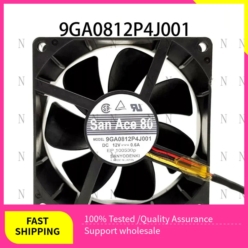 

YJJ SanAce Chassis Cooling Fan FOR SANYO 12V 0.6A 80*80*25MM 4-wire PWM 9GA0812P4J001