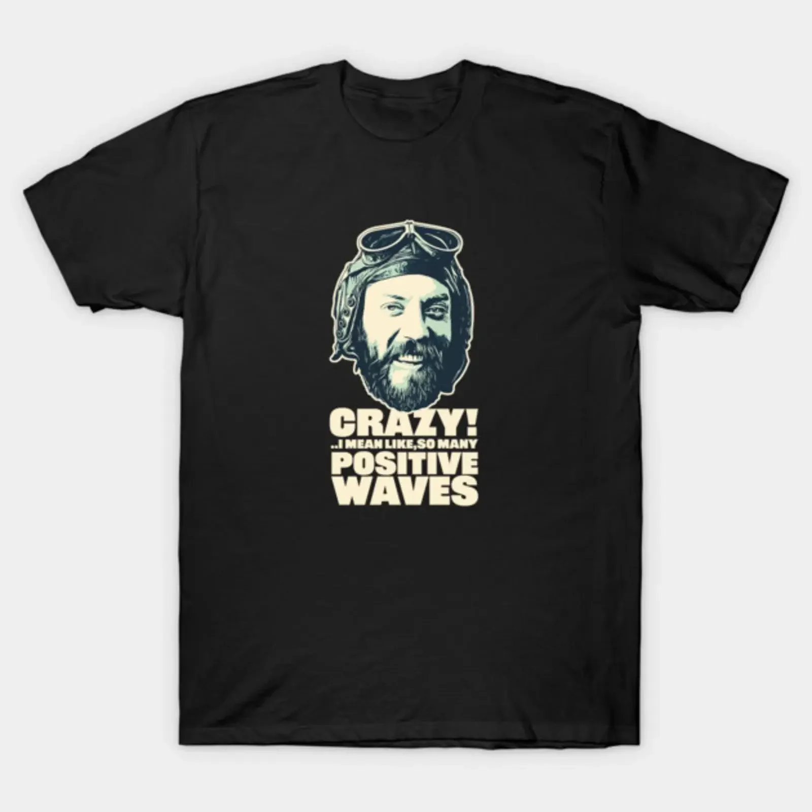 oddball from kellys heroes positive waves T Shirt vintage Washed Casual homme Versatile Slightly Breathable Unisex