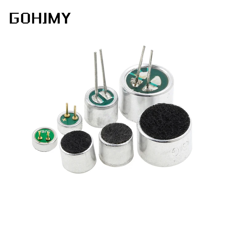 10 Stück 4.5*2,2mm 6*2,2mm 6*5mm 9*7mm Elektr et mikrofon Kondensator Pickup Mikrofon 52db 56db 2pin