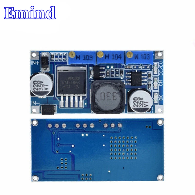 

Lithium Battery Charging Board LM2596 CC/CV Power Module LED Driver High Efficiency Low Heat Blue Board
