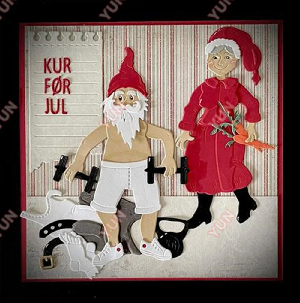 Neue Metalls chnitt stirbt frohe Mutter Weihnachts kleid Engel Schwein Ente Schneemann sterben machen DIY Home Geschenk Scrap booking Fotoalbum Dekor Form