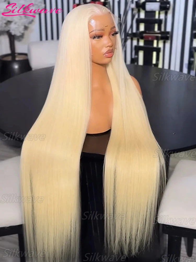 

Silkwave Straight Lace Front 13x4 13x6 HD Transparent 613 Honey Blonde Color Lace Front Human Hair Wigs for Women Brazilian
