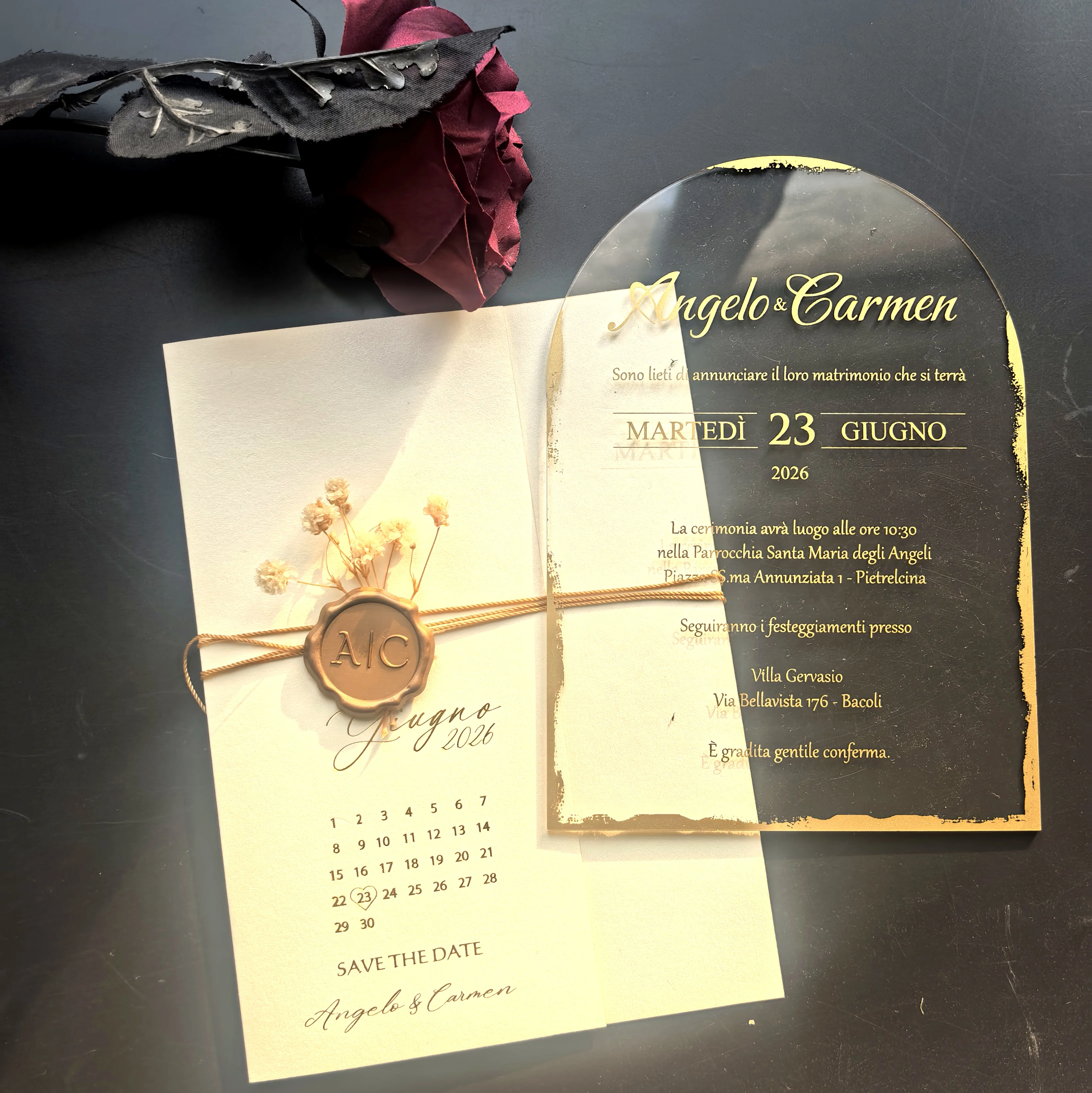 

Арка Золотые блестящие свадебные акриловые приглашения, конверт золотой блестящий, печать, веревка