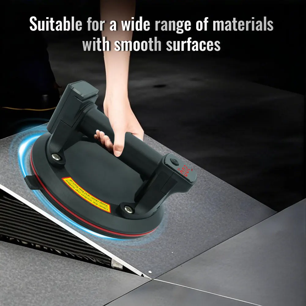 

Электрическая вакуумная присоска 200 кг, несущая способность, сверхмощный вакуумный подъемник для гранитной плитки, стекла, ручной подъем, мощный