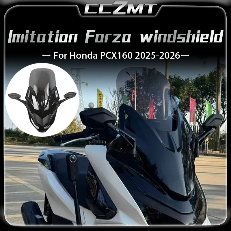 For HONDA PCX160 pcx 160 PCX125 2025-2026 Motorcycle Windshield Forward Modification Imitates Forza Front Windshield Accessories