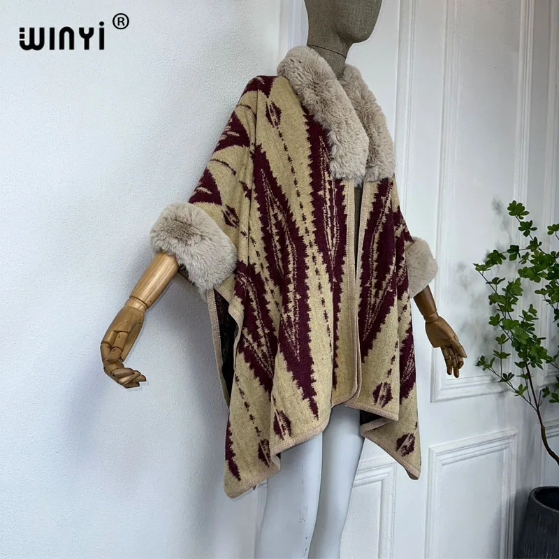 WINYI new 2023 Christmas winter coat for women Africa OverCoat Thick Warm fashion cardigan maxi dress jackets outerwears