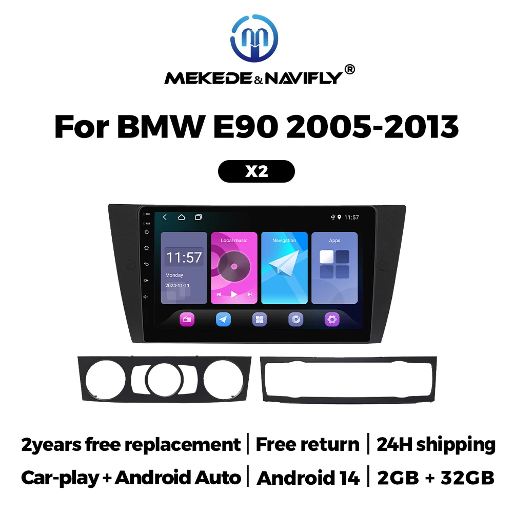 

Navifly 32G Android Car Radio Multimedia Video Player GPS For BMW 3 Series E90 E91 E92 E93 Carplay Auto intelligent systems BT