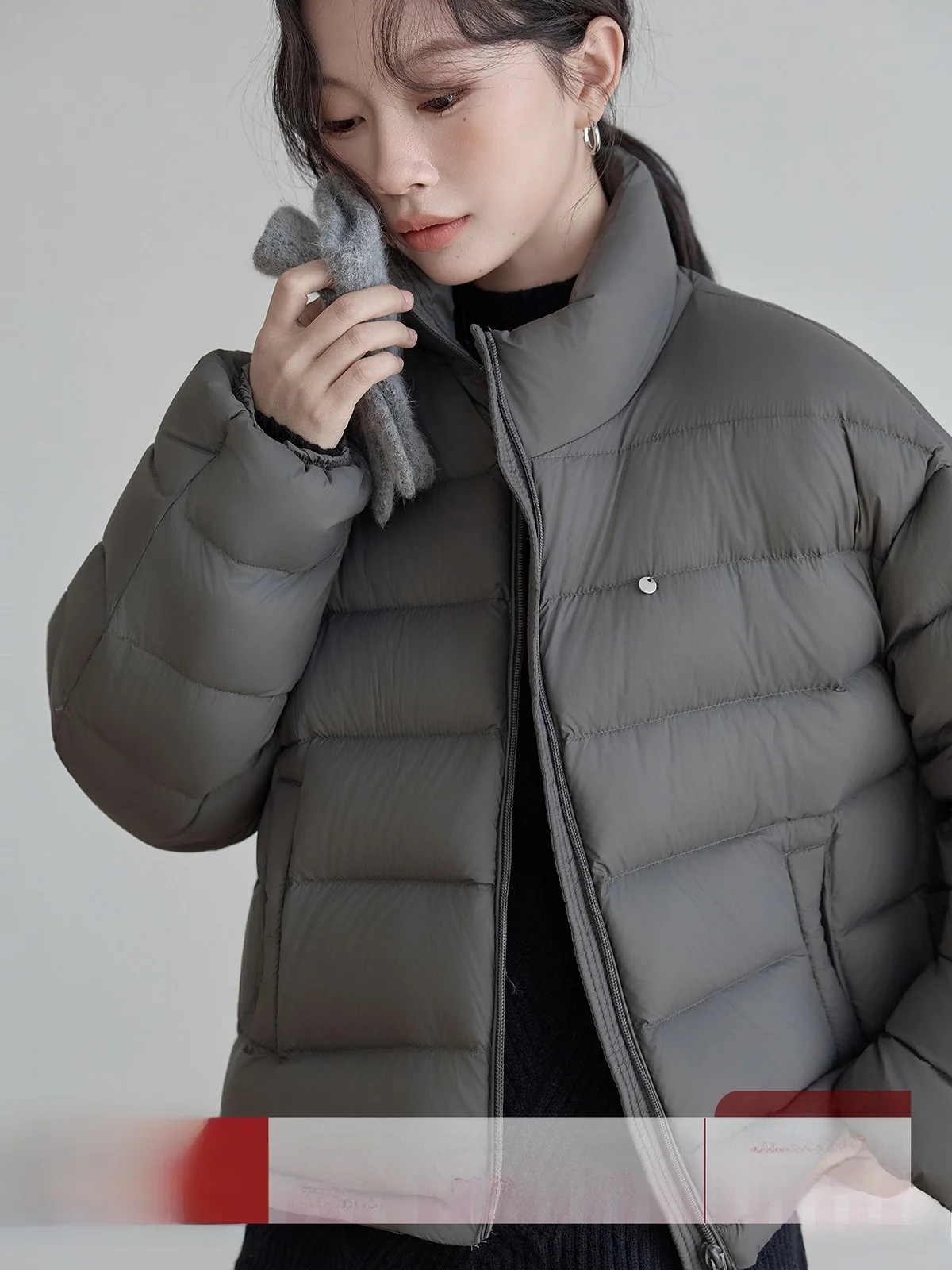 

HuiXi 90 White Du down Jaet Women's Winter New Sle Warm Outerwear Commute Sle Regular Fit Long Sve Zipper Closure