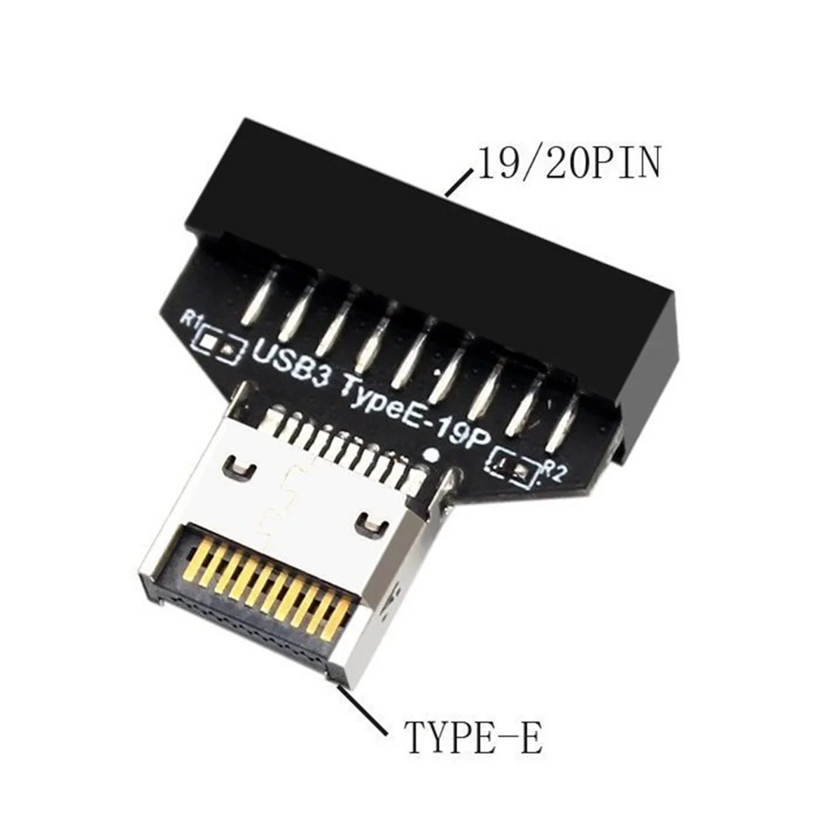 USB3.2 Type-E 20Pin to USB 19P Chassis Front USB Type A Type C Extension Adapter for Desktop Motherboard