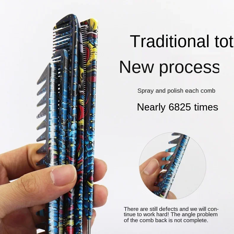 Chinese Dragon Personality Hair Cutting Comb Salon Hair Stylist Professional Male Pointed Tail Comb Special for Real Hair Wigs image 3
