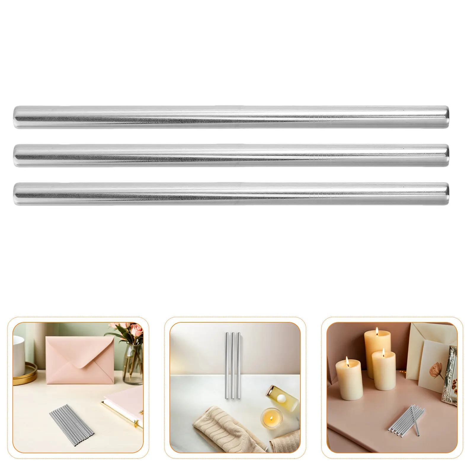 

15Pcs Wick Centering Setter Tool 6.5 Inch Long 0.4 Inch Hole Stainless Steel Prevents Wick Shifting in Wax Pouring Process