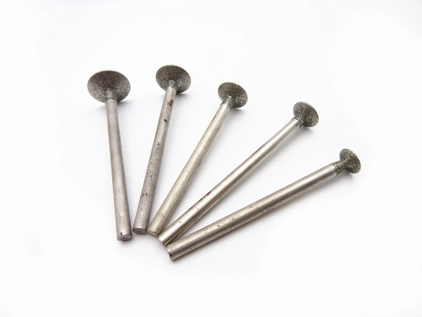 5/10/20 Pcs Diamond Grinding 4MM Shank Head Burrs Bits 8mm to 16mm Rotary Tools Jade Stone Carving Polishing Engraving Tools
