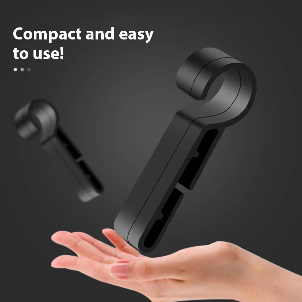 8 Pcs Hat Clip Flashlight Headlight Buckle Black Cap Headlamps Clips Removable Strap Hardhat Travel