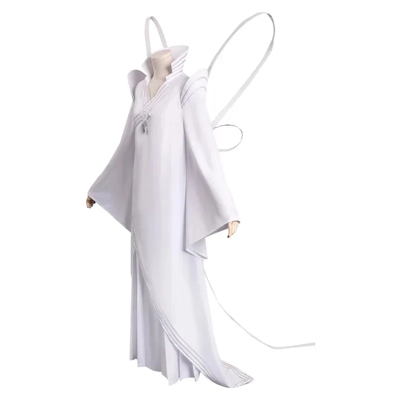 Disfraz de Anime Hakka no Togame Kuchiki Rukia, disfraz de Cosplay de castigo de neblina blanca, vestido de peluca blanca, uniforme de mujer, traje de juego de rol de Halloween