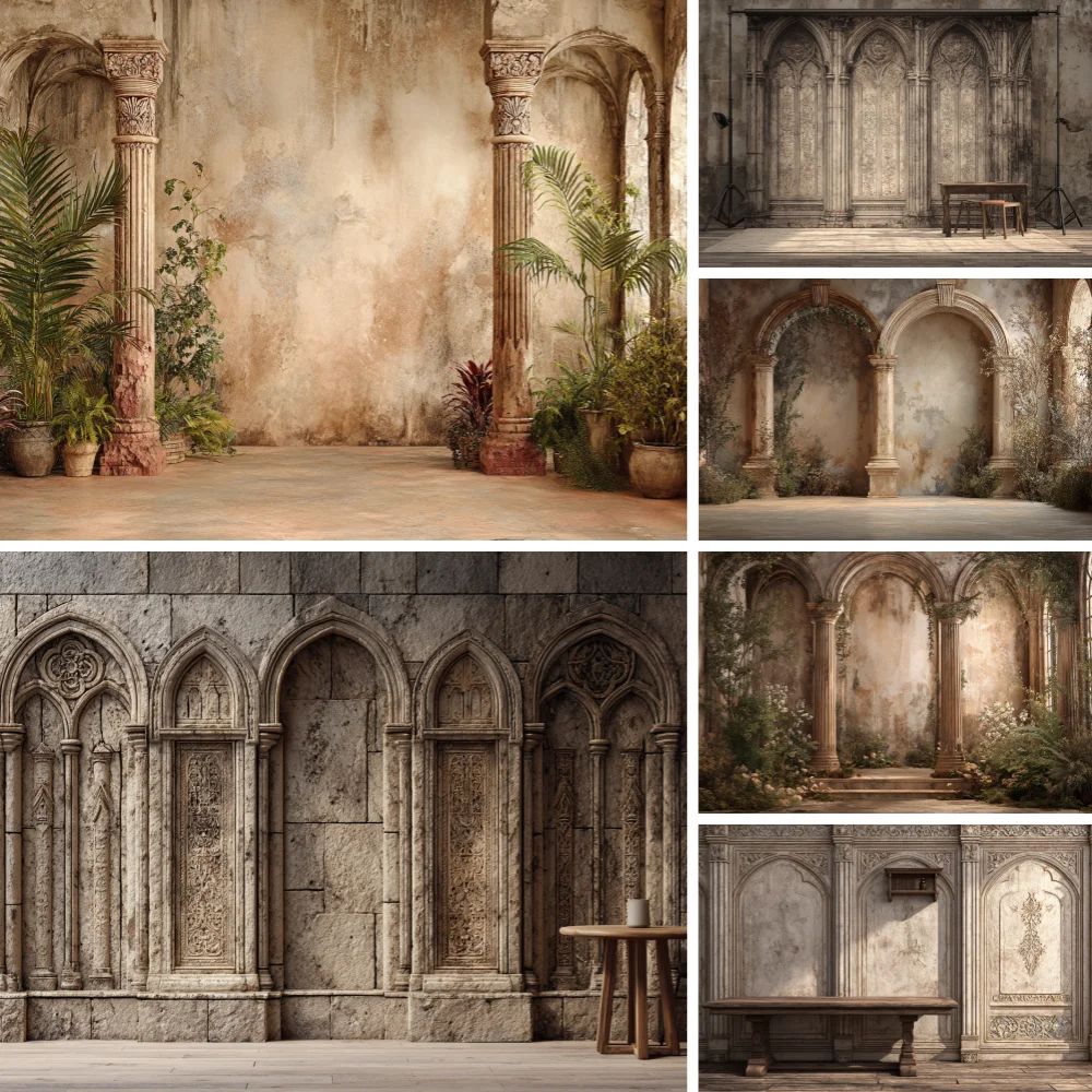 Photography Background Old Europe Textured Wall Adult Birthday Wedding Maternity Portrait Decor Backdrop Photo Studio