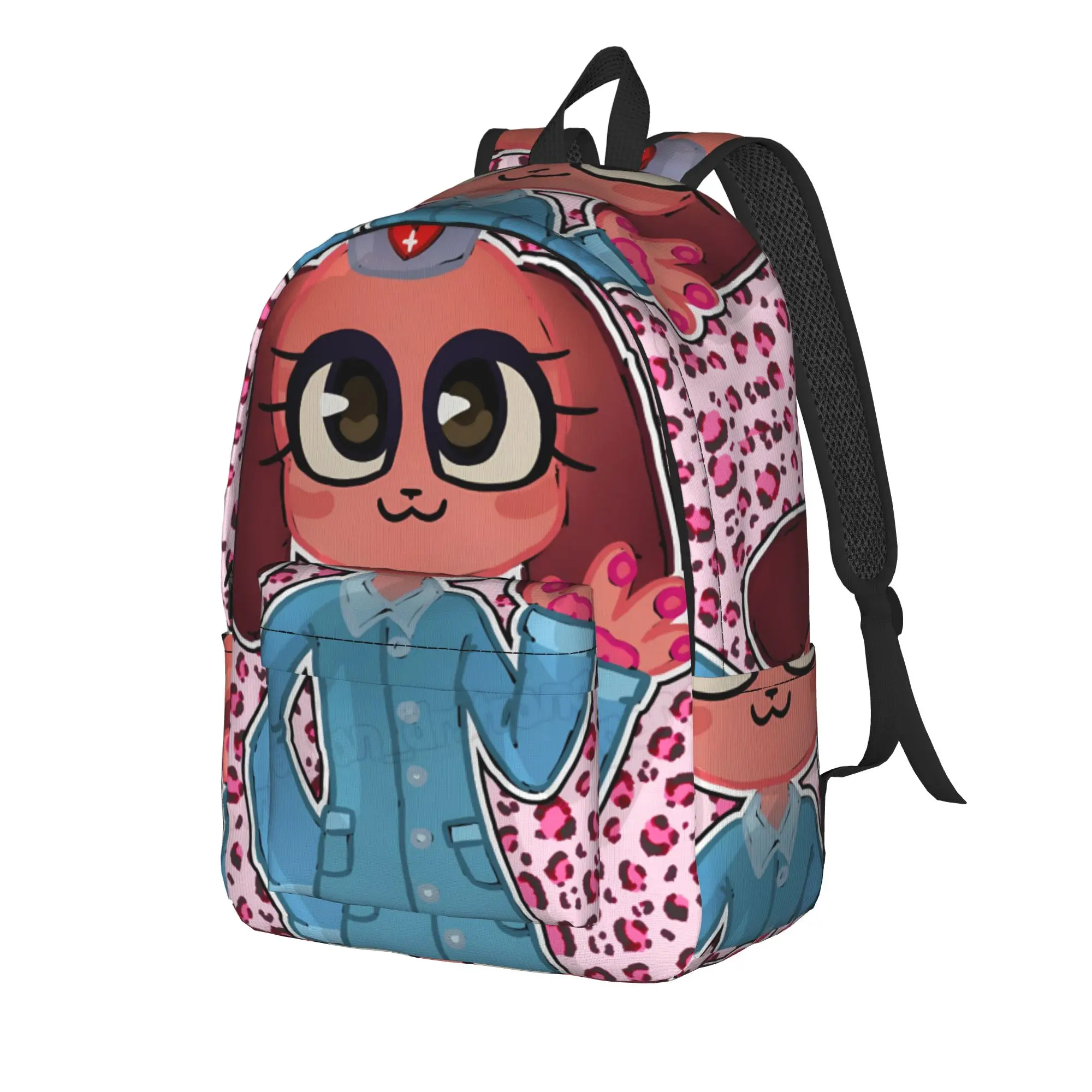 Animal Hospital Nurse Dog Pink Print Cartoon Backpack  Travel Backpacks Male Elegant School Bags Design Durable Rucksack