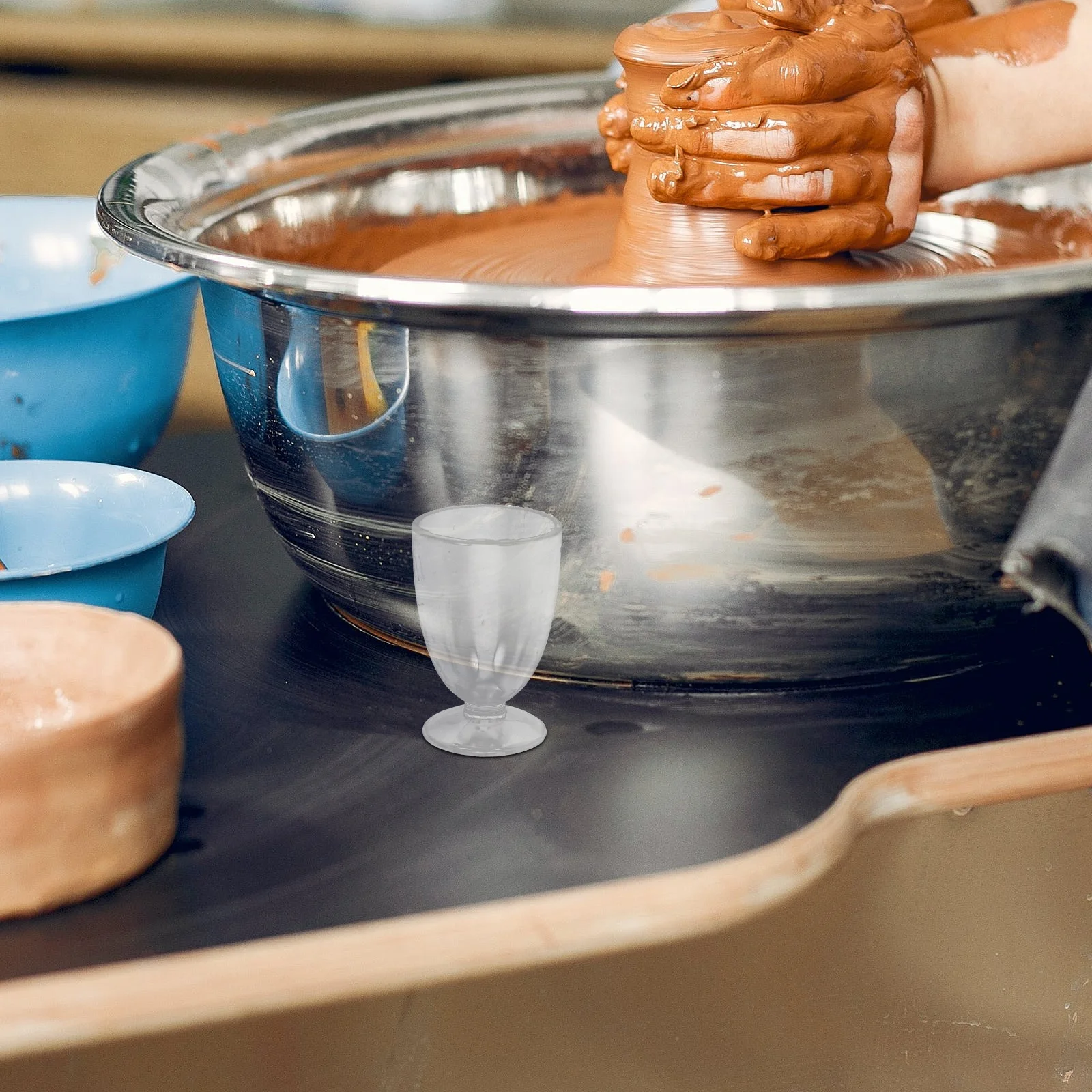 

4Set Mini Ice Cream Cups Transparent DIY Accessories Creative Small House Decoration Miniature Cup Kit Clear Plastic Handcraft