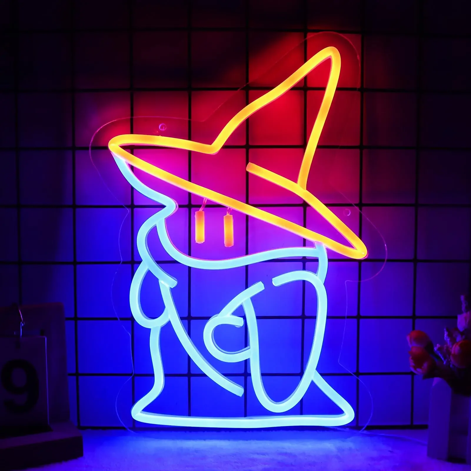 black mage neon signs final fantasy led light sign masquerade party sala de jogos decoracao 01