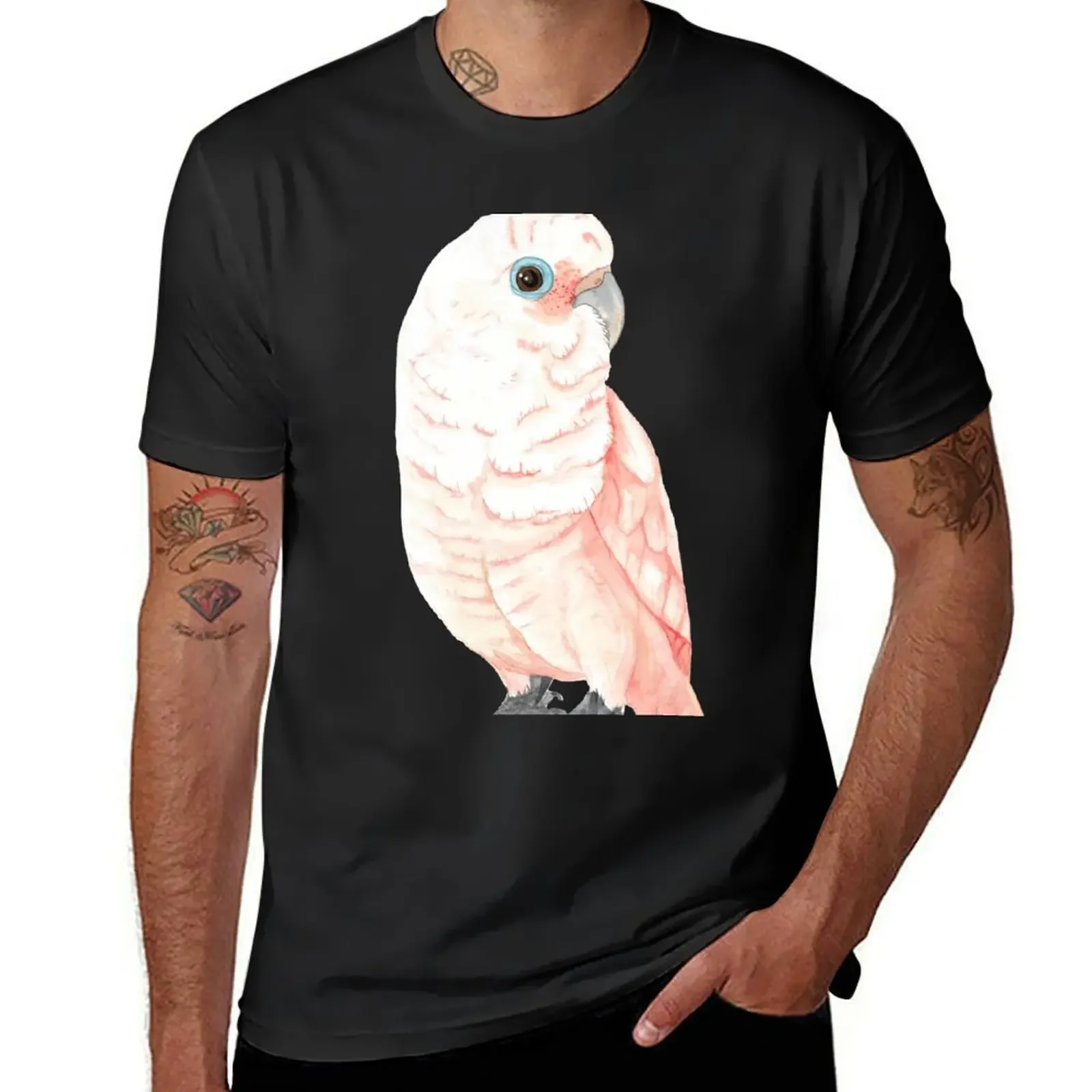 Goffin's cockatoo watercolor T-Shirt anime t shirts street wear rapper graphic tees mens shirts graphic tee