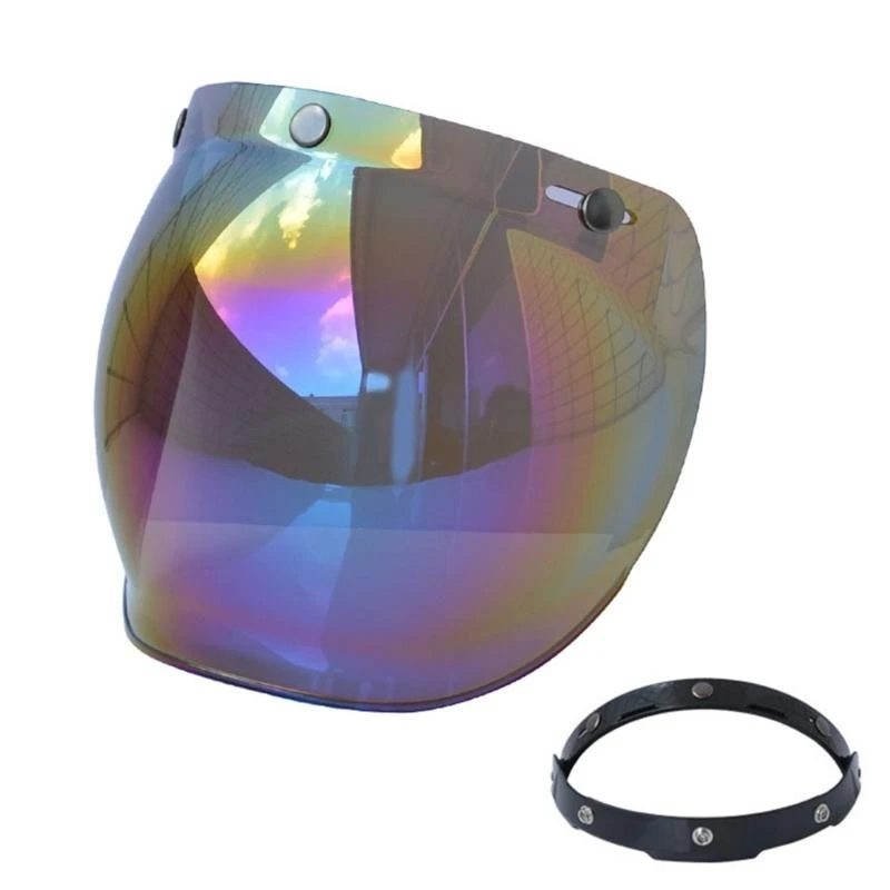 124B Universal 3-Snap Motorcycles Helmet Visor Lens Open Face Sun-Shade Visor