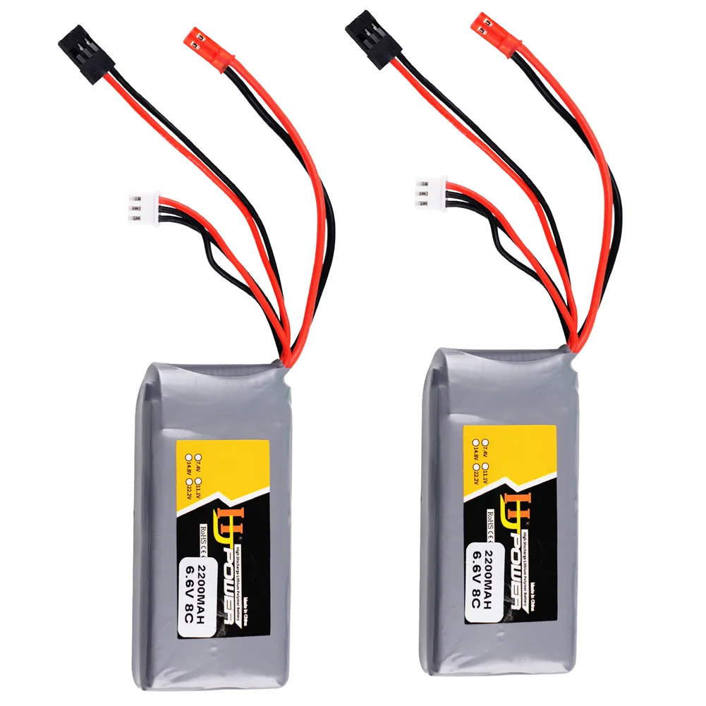 1 / 2 sztuk 2S 6.6v 2200MAH 8C 3PK bateria Lipo do Futaba 14SG 18SZ 16SZ T8J nadajnik li-fe bateria pilota zdalnego sterowania