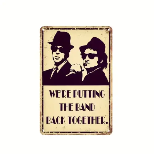 Abbiamo messo insieme la fascia Blues Brothers 12x8 pollici targa in latta