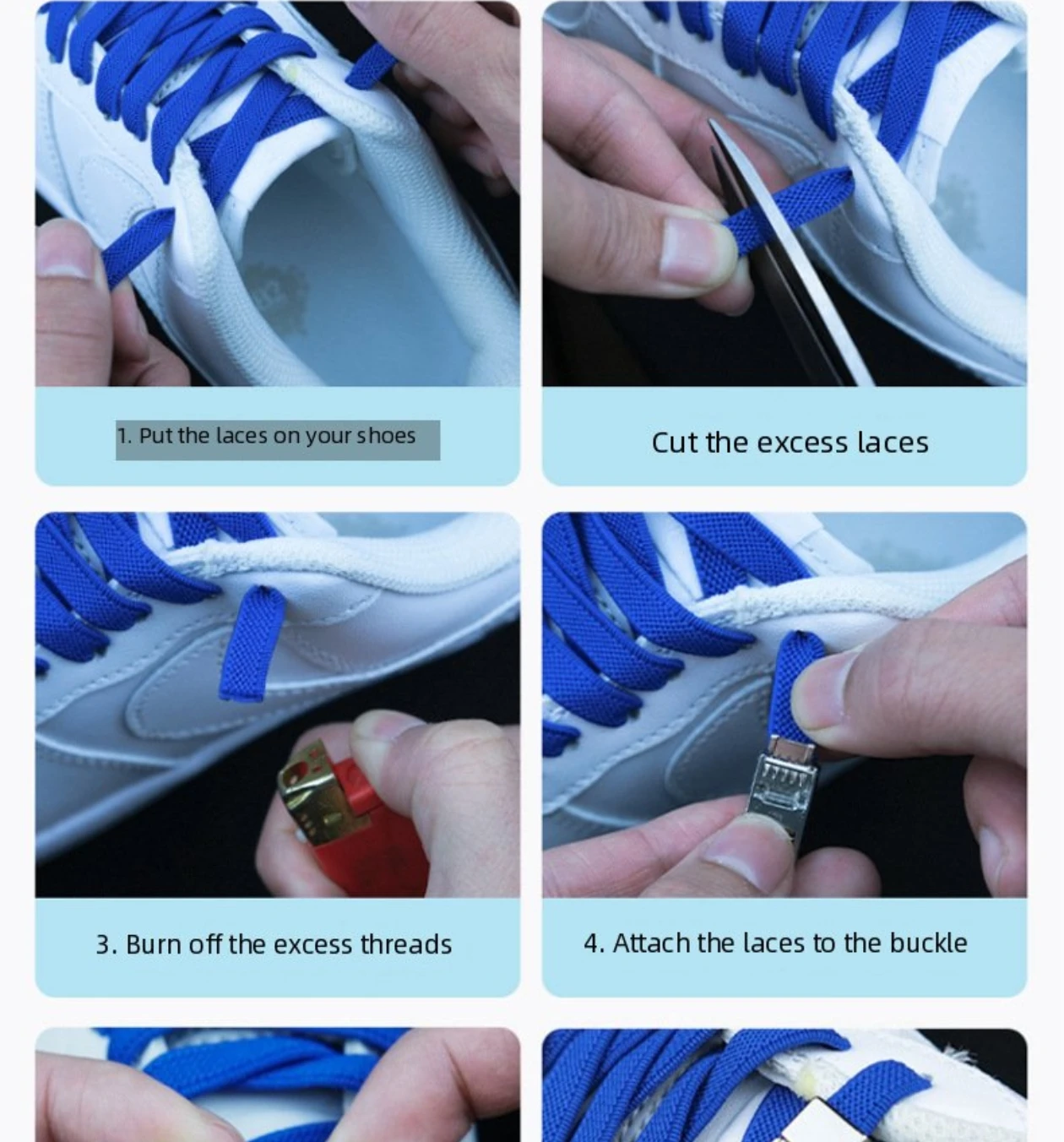 8mm No Tie Shoe Laces Press Lock Shoelaces Without Ties Elastic Laces Sneaker Kids Adult Widened Flat Shoelace for Shoes image 5