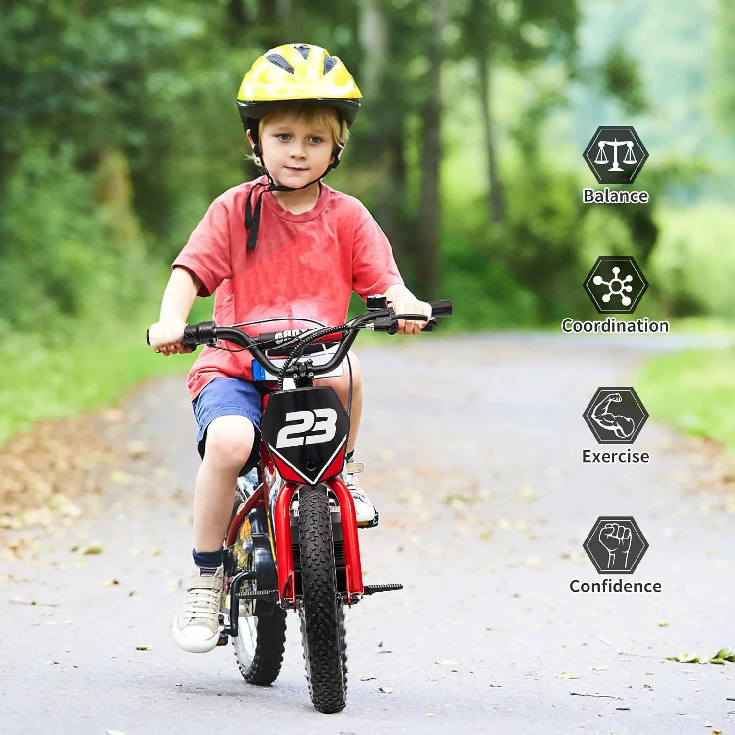 Motocicleta eléctrica de 250W, bicicleta de cross eléctrica, batería desmontable de 24V, neumáticos todoterreno de 16 pulgadas para niños de 6 a 12 años, regalo