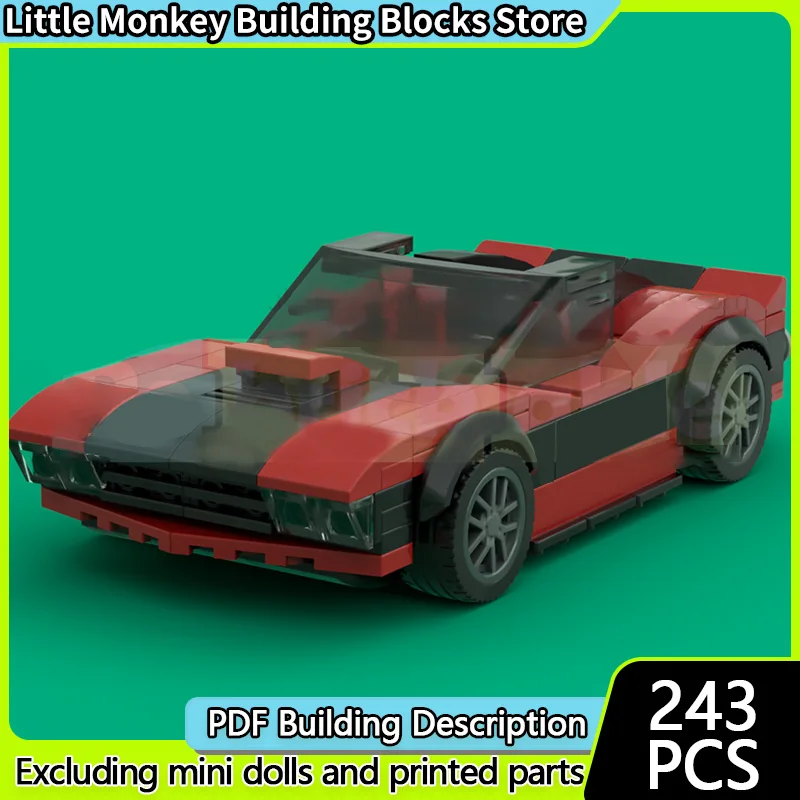 

Speed Racing Car Model MOC Building Bricks Car In 8 Stud Wide Modular Technology Children Holiday Gifts Assemble Toys Suit
