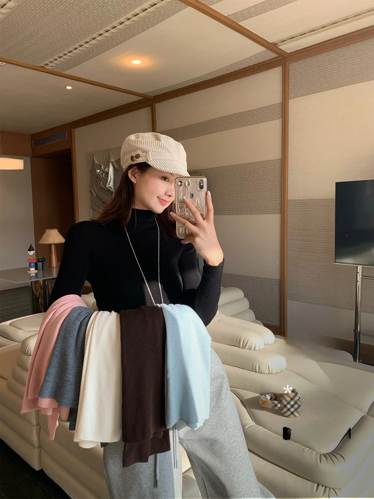 

Облегающая водолазка из 100% шерсти, 60-й класс вязки, с высоким воротником, для повседневной носки и поездок на работу, трикотажная.