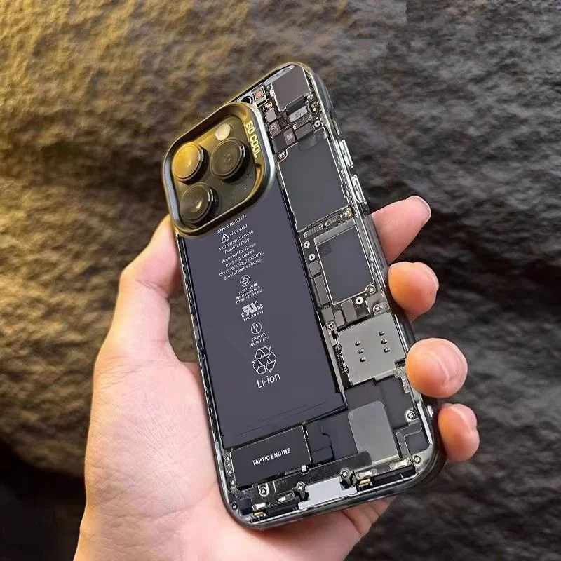Circuit Board Electroplate Silver Phone Case for Xiaomi 14T Pro Cases Mi 13 12 11 Lite 14 13T 12T Poco M6 X6 F5 F6 Pro Cover