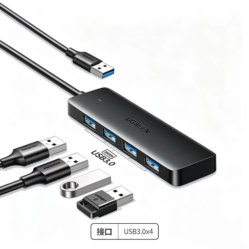 UGREEN USB-A 3.0 to 4*USB-A Hub 4 Port High Speed Splitter Extension Cable for Laptop Desktop PC Notebook Office
