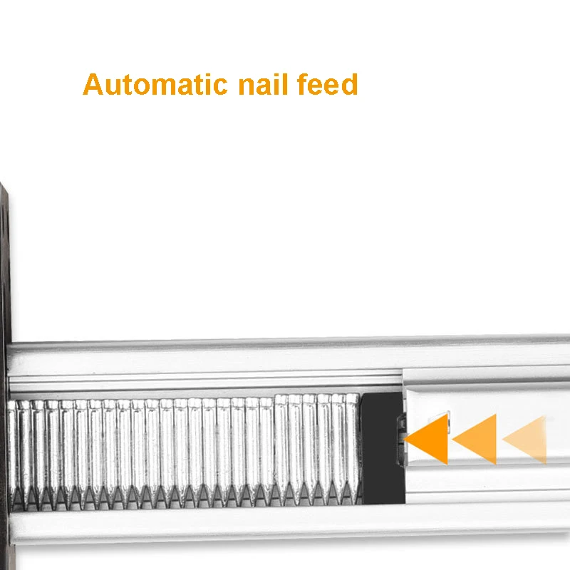 Imagem -04 - Manual Semi-automática Aço Nail Gun Nailer Wire Slot Carpintaria Decoração Reload Rebound Installer Driver
