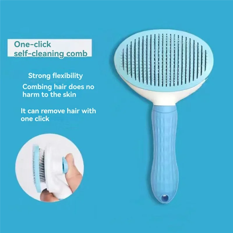 

A88E-Cat Comb Remove Loose Hair Comb Dog Hair Removal Brush Cat Hair Removal Brush Pet Cat Supplies