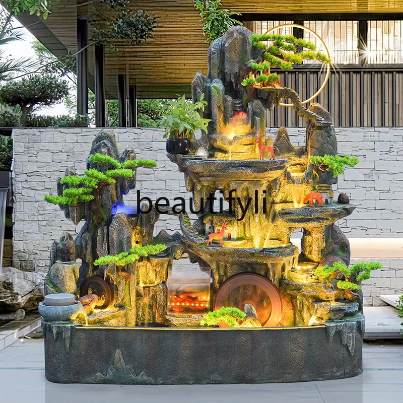 Garden rockery flowing water ornament circulating water landscaping health club outdoor layout landscape decoration crafts