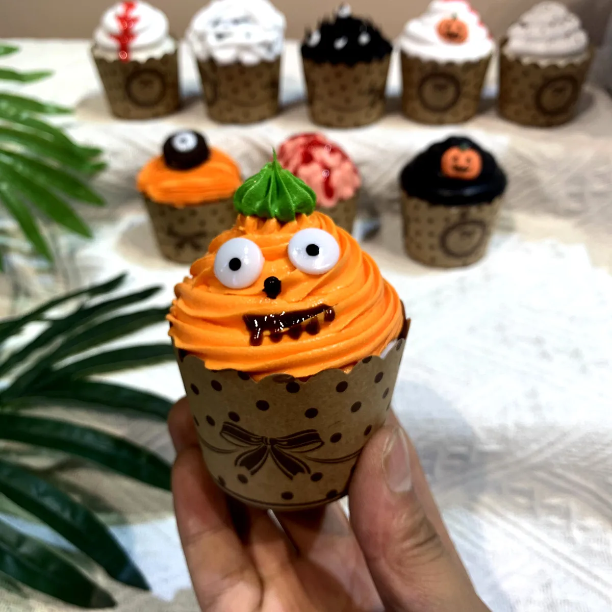 Simulated Cake Model Fake Paper Cup Cupcake Realistic Paper Cup Ice Cream Scary Cupcake Halloween Themed Cake Decoration Show