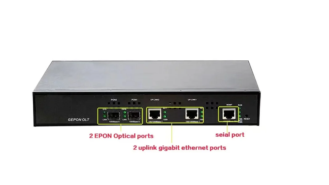 2PORT EPON OLT 2PON WEB SNMP CLI Compatible HUAWEI ZTE FiberHome EPON XPON ONU