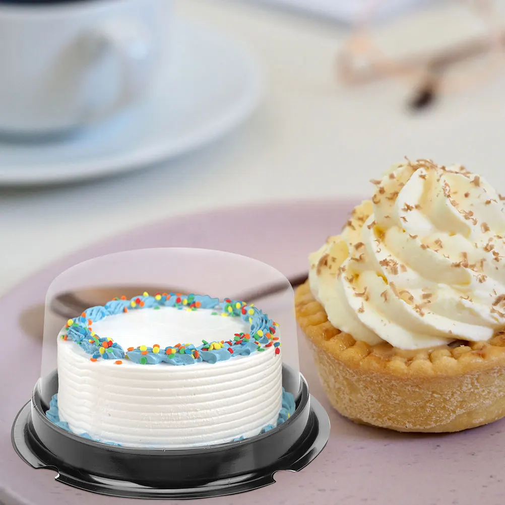 

100pcs Cake Boxes 4 Inch Lightweight Compact Size Perfect for Birthday Wedding Party Favor Boxes Plastic Containers Food