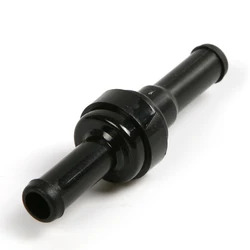 Clapet anti-retour en ligne à sens unique en plastique noir, gaz diesel, air, liquide, eau, fluides, style de voiture, 8mm, 5/16 po, 1 pièce