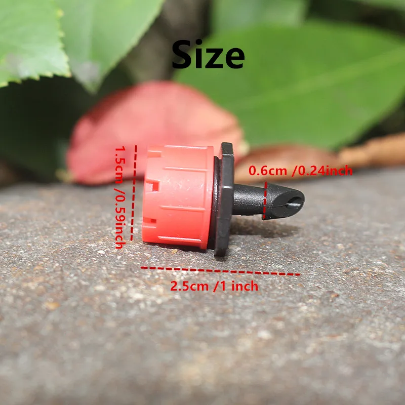 100/250pcs 1/4'' Automatic Adjustable Dripper Garden Emitter Durable Irrigation Watering Dropper for 4/7mm Hose Bonsai Plant
