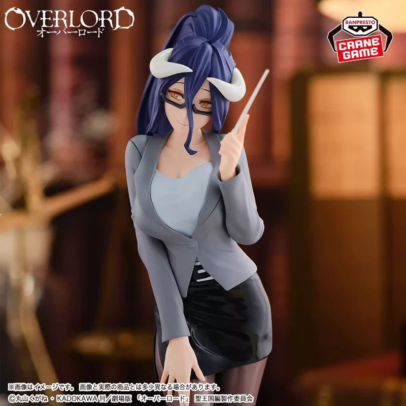 สินค้าพร้อมส่ง ของแท้จาก BANDAI BANPRESTO ฟิกเกอร์อนิเมะ Overlord Albedo รูปแบบครู ของตกแต่งโต๊ะทำงาน ของขวัญวันเกิด ของสะสม