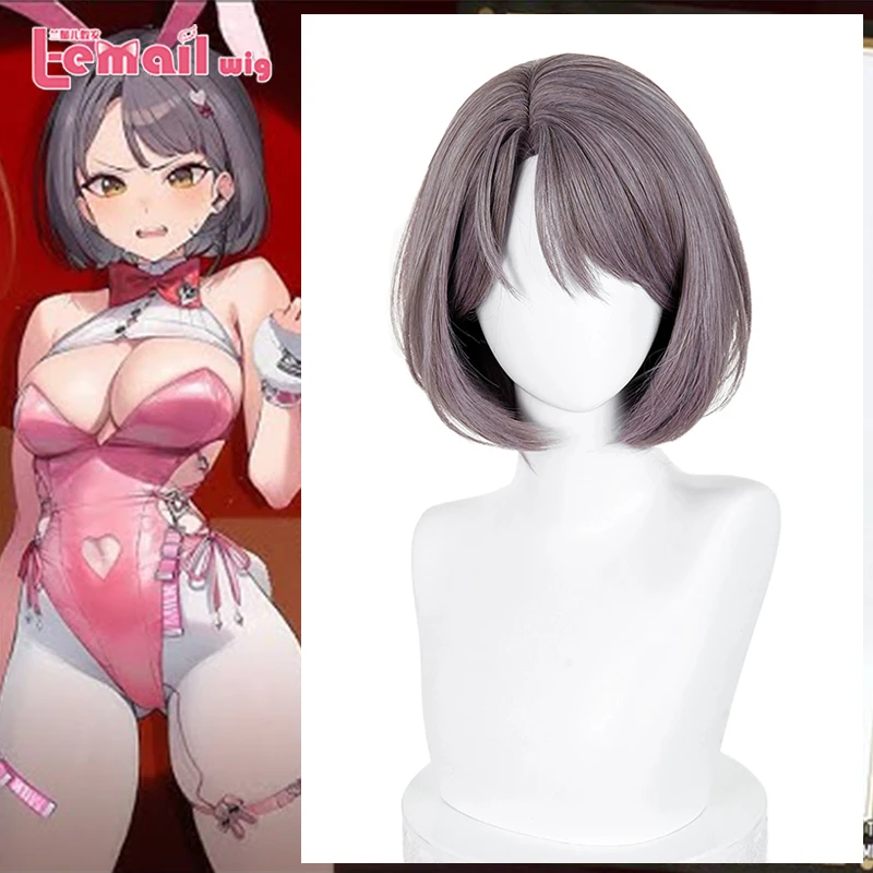 

Парик L-email Синтетические волосы NIKKE The Goddess Of Victory Milk Косплей Парики 30 см Смешанный коричневый цвет Женские парики Термостойкий парик