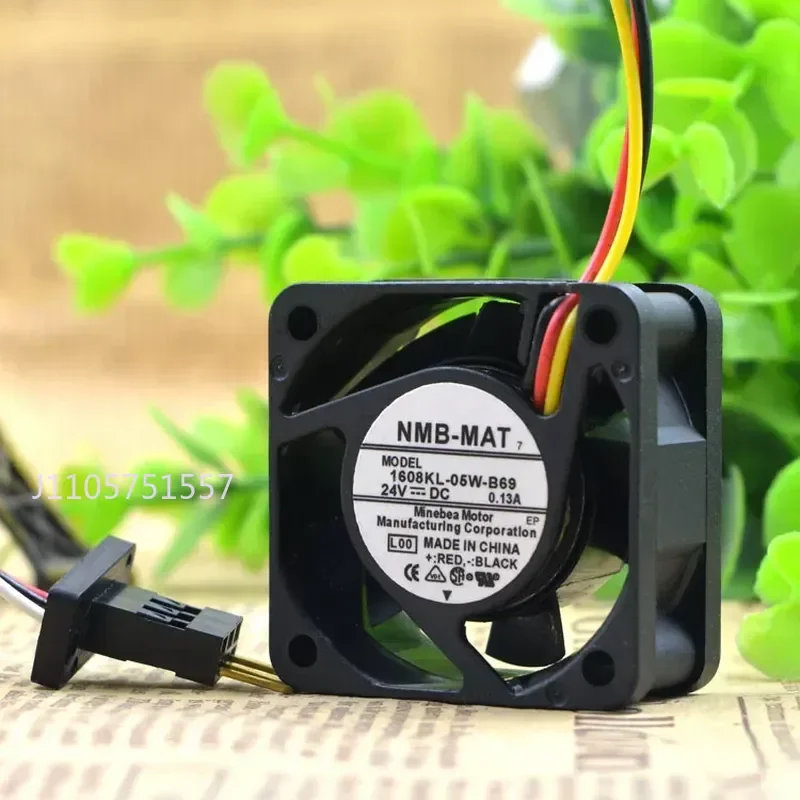 For NMB 1608KL-05W-B69 24V 0.13A Three-Wire Signal Alarm CNC Machine Tool Cooling Fan