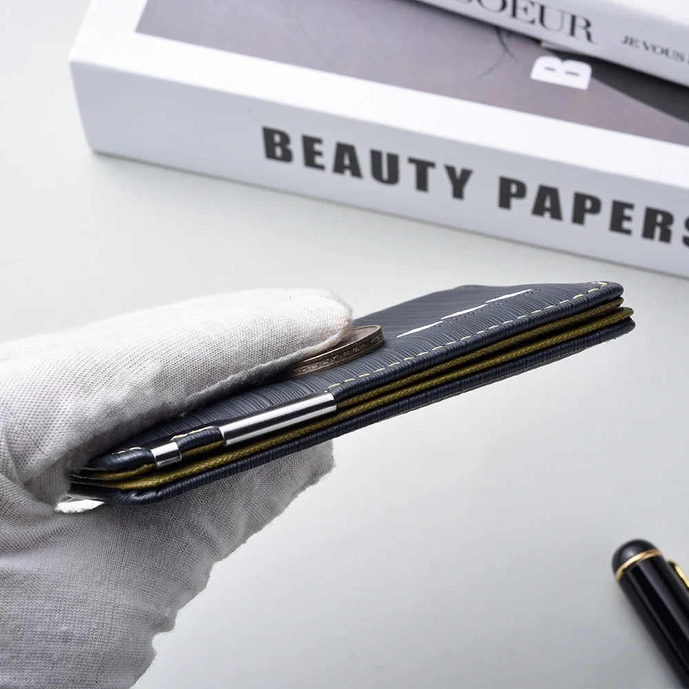 新デザイン PU レザー小さな財布メンズショートシンプルカジュアル超薄型クレジットカードホルダーメンズ財布