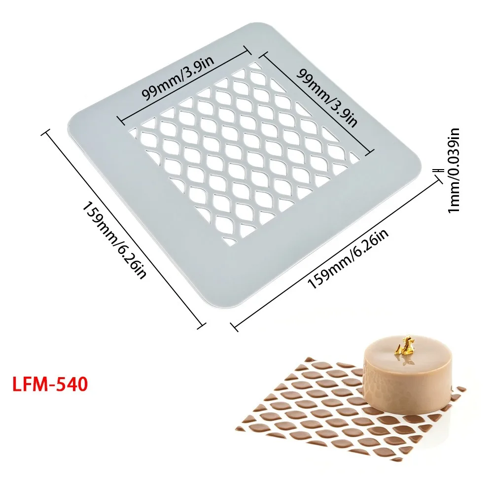 Non Stick Bakery Printing Mold Manual Unmolding Easy Release Silicone Cake Decorating Plate DIY Hand Washable