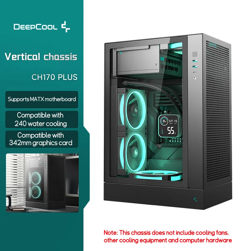 deep cool CH170 PLUS セット DEEPCOOL CH170 PLUS MATX Vertical Chassis White Computer Chassis