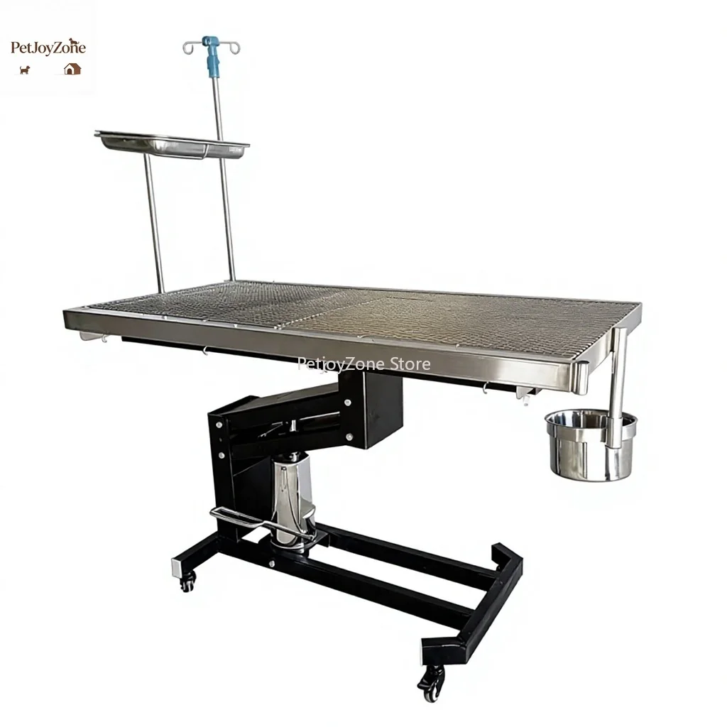 

Professional Medical Hydraulic Lift Vet Surgery Table Stainless Steel Operating Bed For Animal Hospital Surgical Procedures
