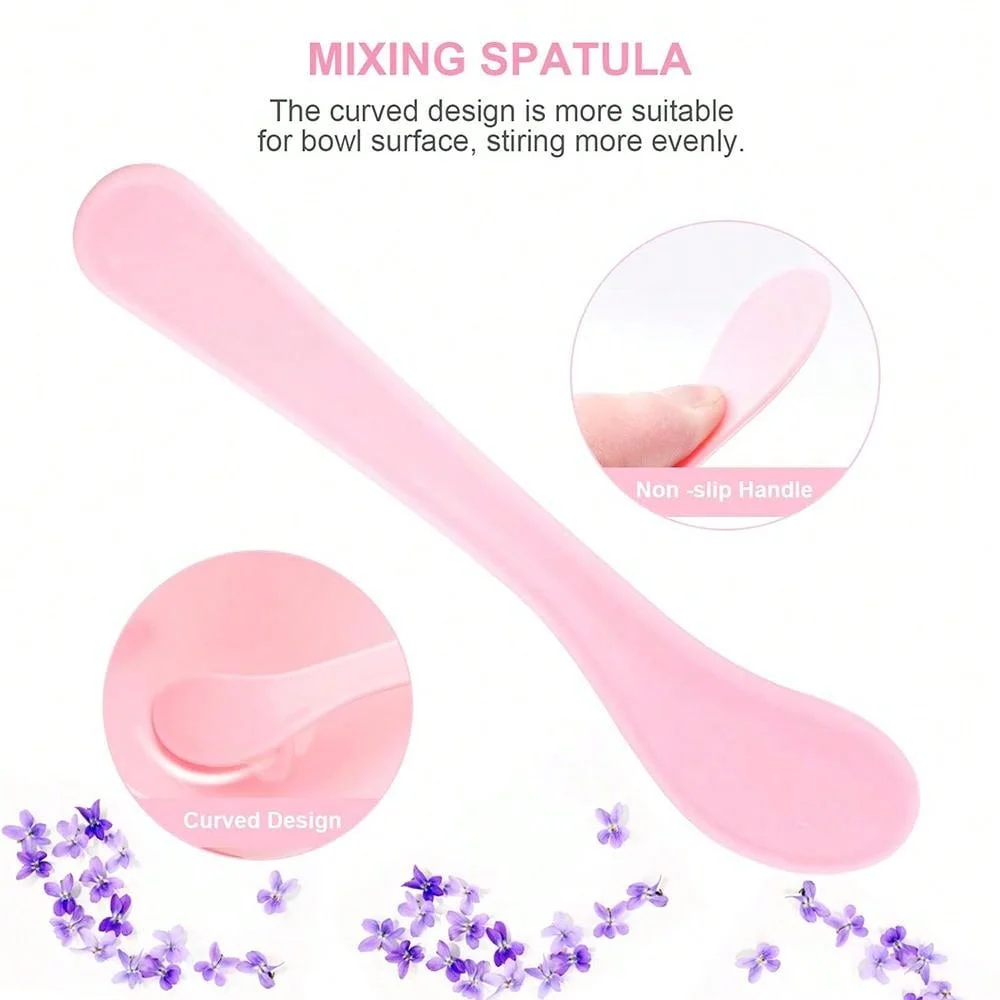 6Pcs Face Mask Mixing Bowl Set ，Plastic 6 in 1 DIY Facemask Mixing Tools Kit with Mask Bowl Stick Spatula Measuring Cup & Mask B