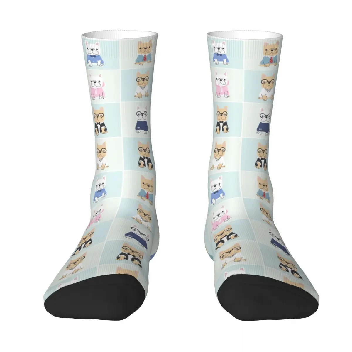 Kawaii Cute French Bulldog Puppy Pet Men Women Socks Leisure Beautiful Spring, Summer, Autumn, and Winter Dressing Gifts